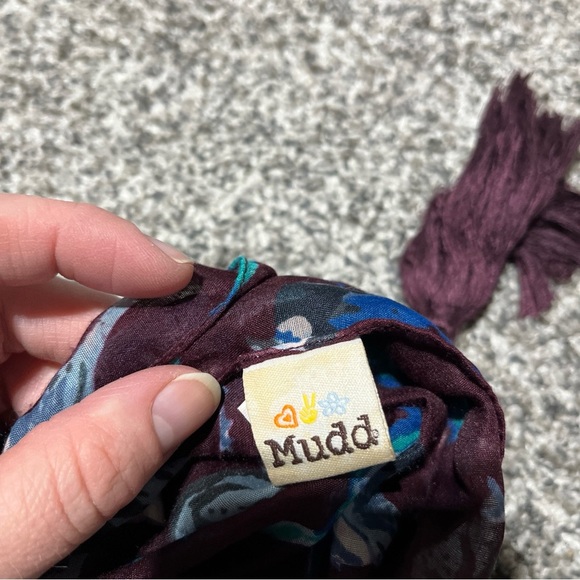 Mudd Y2K Scarf Light Neck Wrap Mauve/ Purple Bird Lover Sheer - Picture 4 of 7